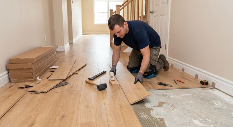 Laminate Floor Replacement in Newton Center, MA