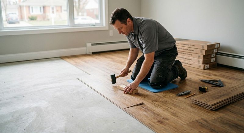 Linoleum Floor Installation in Chestnut Hill, MA