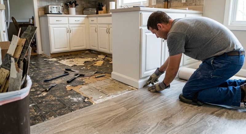 Linoleum Floor Installation in Newton Center, MA