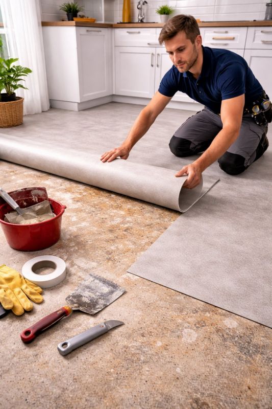 Linoleum Floor Installation in Stoughton, MA