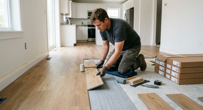 Vinyl Plank Floor Installation in Brockton, MA